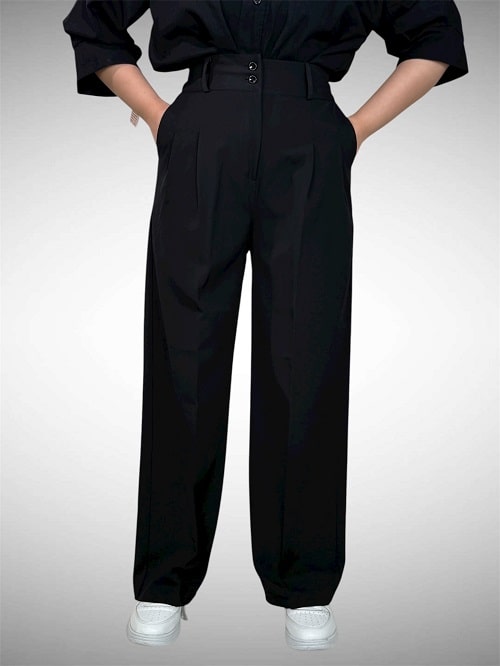 شلوار بگ مازراتی دو دکمه/استایل روزمره